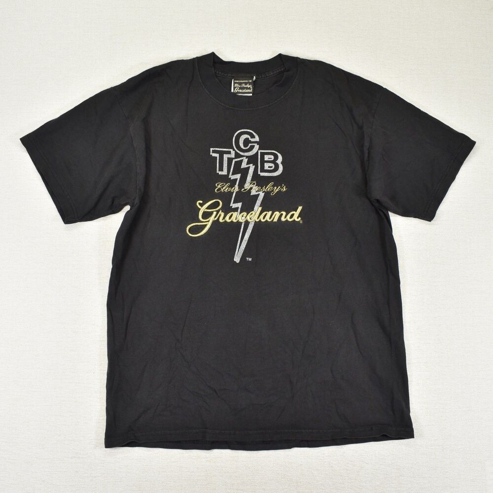 Vintage Elvis Presley Graceland TCB T Shirt Large